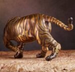 The Golden Tiger – Handcrafted Solid Brass Sculpture, “Walking with Majesty,”