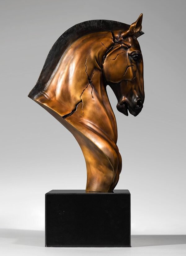 The Horse’s Head – Handcrafted Solid Brass Sculpture, “Spirit of the Steed”