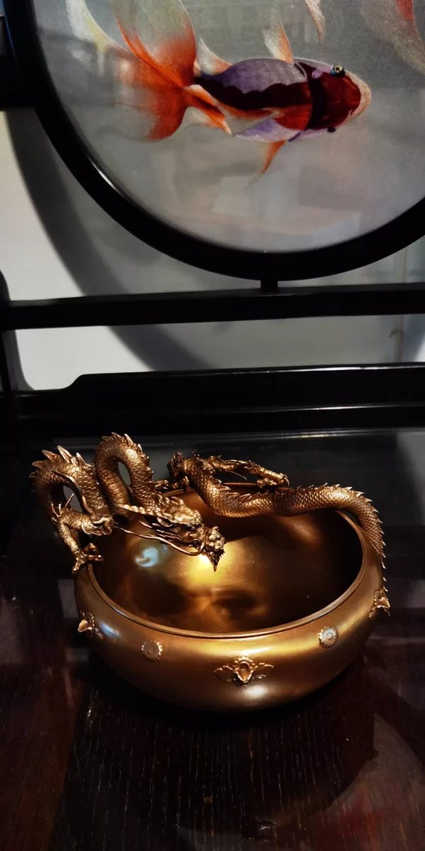 The Tokugawa Ieyasu Dragon Basin Bronze Sculpture