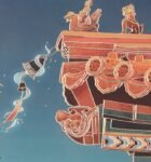 “Auspicious Birds” – Handcrafted Solid Brass Chisel-Painted Wall Art, Traditional Chinese Architectural Motif