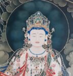 “Water-Moon Guanyin” – Handcrafted Solid Brass Chisel-Painted Wall Art, Inspired by Fahai Temple Murals