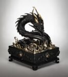 The Dragon of the Roaring Sea – Handcrafted Solid Bronze Incense Burner, “The Dragon Rises from the Deep”