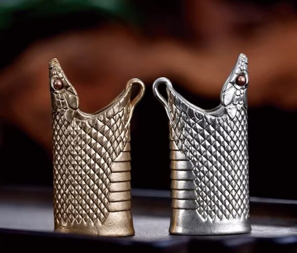 The Serpent Head Lighter Shell – Handcrafted Solid Brass or White Copper Case for BIC J5