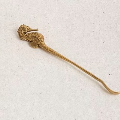 The Seahorse Ear Pick – Handcrafted Solid Brass Miniature Sculpture