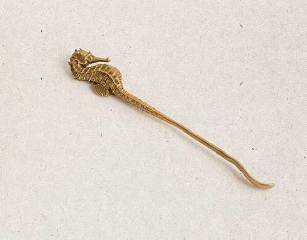 The Seahorse Ear Pick – Handcrafted Solid Brass Miniature Sculpture