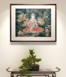 “Water-Moon Guanyin” – Handcrafted Solid Brass Chisel-Painted Wall Art, Inspired by Fahai Temple Murals