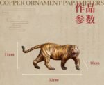 The Golden Tiger – Handcrafted Solid Brass Sculpture, “Walking with Majesty,”