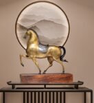 “Immediate Success” – Handcrafted Solid Brass Horse Sculpture, “Galloping to Greatness” ,Symbol of Speed & Career Advancement