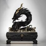 The Dragon of the Roaring Sea – Handcrafted Solid Bronze Incense Burner, “The Dragon Rises from the Deep”