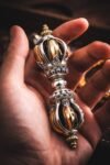 The Terma Nine-Prong Vajra – Handcrafted Solid Bronze & Sterling Silver Buddhist Ritual Tool