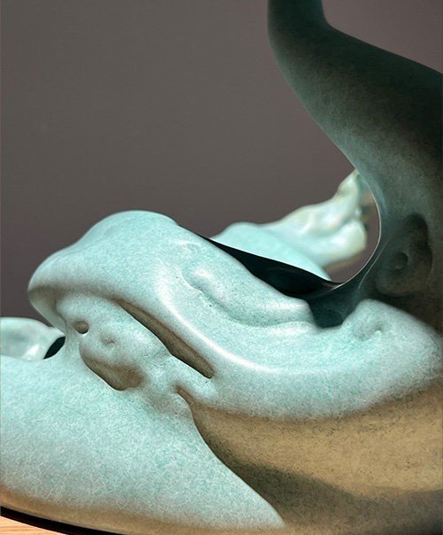 The Zodiac Serpent – Handcrafted Solid Bronze Sculpture, “The Charming Trickster”
