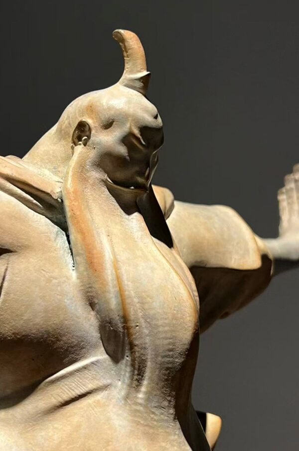 Cao Cao (曹操) – Handcrafted Solid Brass Sculpture, “The Weight of Destiny,” Historian, Poet & Strategist, Museum-Quality Casting