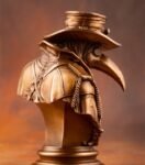 The Plague Doctor – Handcrafted Solid Bronze Sculpture, “Guardian of the Forgotten,” Dark Gothic Art