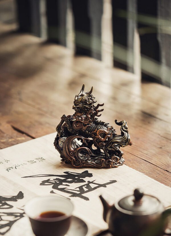 The Qilin – Handcrafted Solid Bronze Sculpture, “The Benevolent Beast”
