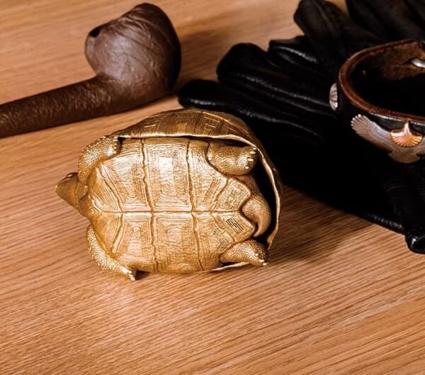 The Aldabra Tortoise Storage Box – Handcrafted Solid Brass or Copper Sculptural Container