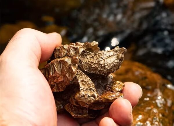 The Alligator Snapping Turtle – Handcrafted Solid Bronze Miniature Sculpture