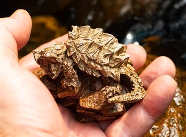 The Alligator Snapping Turtle – Handcrafted Solid Bronze Miniature Sculpture