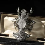 The Dragon Mother Pendant – Handcrafted 925 Silver & Crystal Mythological Necklace