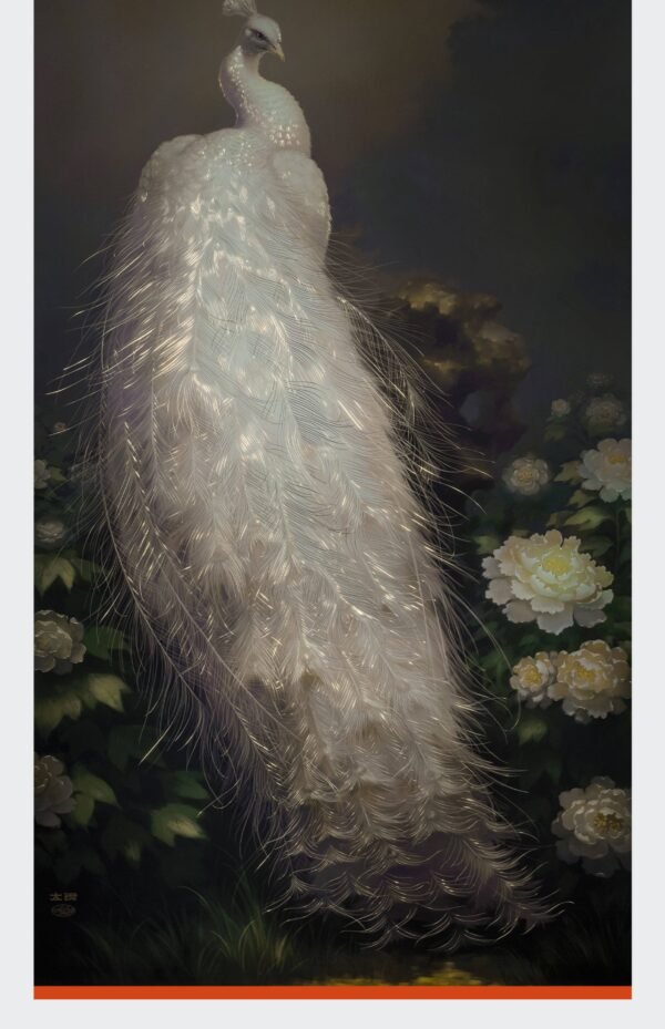 “The Peony Fairy” – Handcrafted Solid Brass Chisel-Painted Wall Art