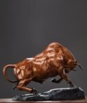 “The Immovable” – Handcrafted Solid Silicon Bronze Bull Sculpture