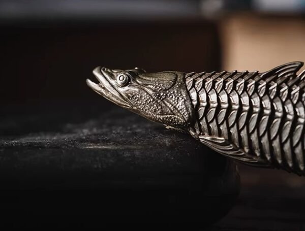 The Polypterus Tea Knife – Handcrafted Solid Brass or White Copper Cha Dao