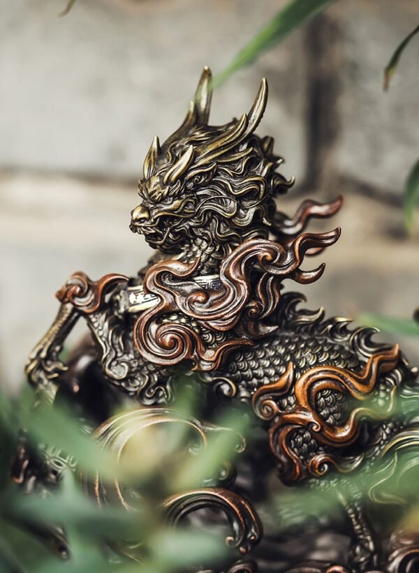 The Qilin – Handcrafted Solid Bronze Sculpture, “The Benevolent Beast”