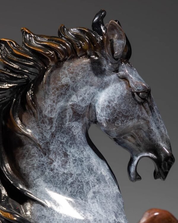 Galloping Steed – Handcrafted Solid Brass Horse Sculpture, “Soaring to Great Heights”