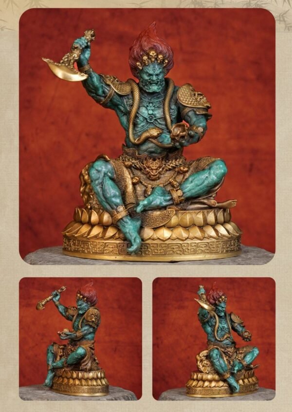 Mahākāla (Da Hei Tian) – Handcrafted Solid Brass Sculpture, “The Great Black One,” Warrior of Wealth & Protector of the Dharma, Tibetan Buddhist Art