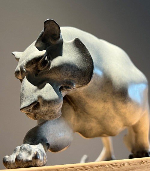 The Tiger – Poised to Strike, Handcrafted Solid Brass Sculpture