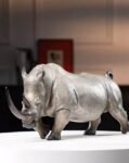 The Auspicious Rhino – Handcrafted Solid Bronze Statue