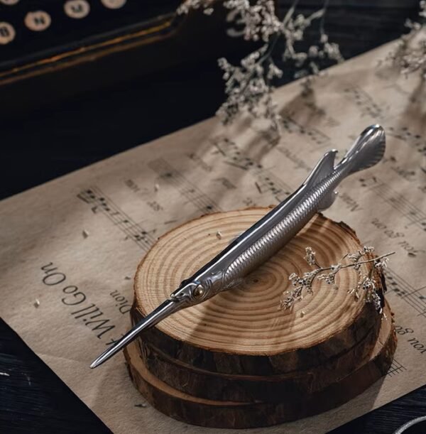 The Swordfish Tea Knife – Handcrafted Stainless Steel & Brass Dual-Purpose Tea Pick & Scoop