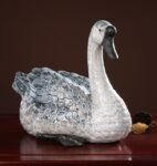 The Fortunate Geese – Handcrafted Shiwan Ceramic Sculpture, “Noble Companions,” National Intangible Cultural Heritage