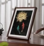 “Auspicious Koi (Desktop)” – Handcrafted Solid Brass Chisel-Painted Tabletop Art