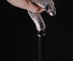 "The Silent King" – Handcrafted Snake Head Walking Cane Umbrella