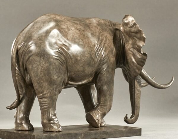 The Walking Elephant (Classic Gray) – Handcrafted Solid Bronze Sculpture