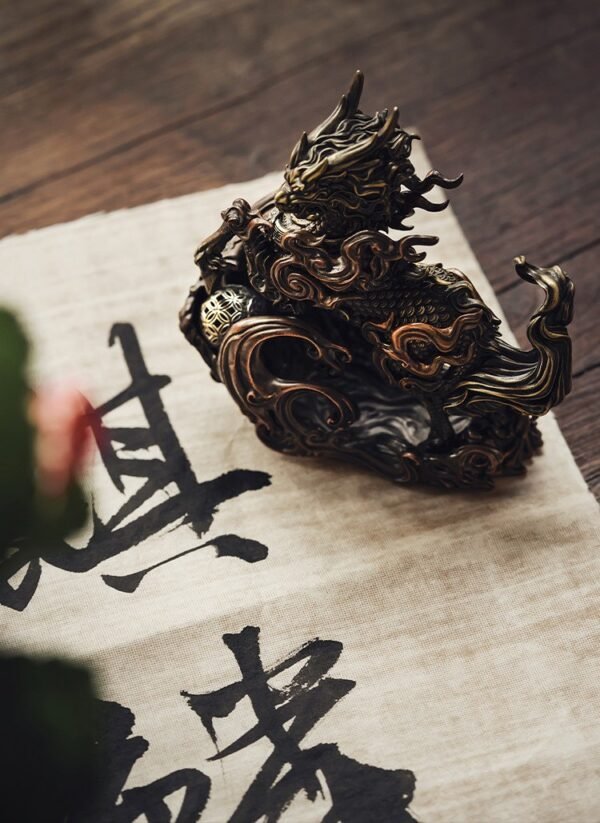 The Qilin – Handcrafted Solid Bronze Sculpture, “The Benevolent Beast”