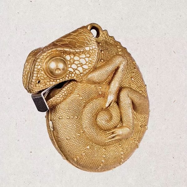 The Chameleon Tape Measure – Handcrafted Solid Brass Pocket Ruler, 2m / 6ft, Keychain Companion