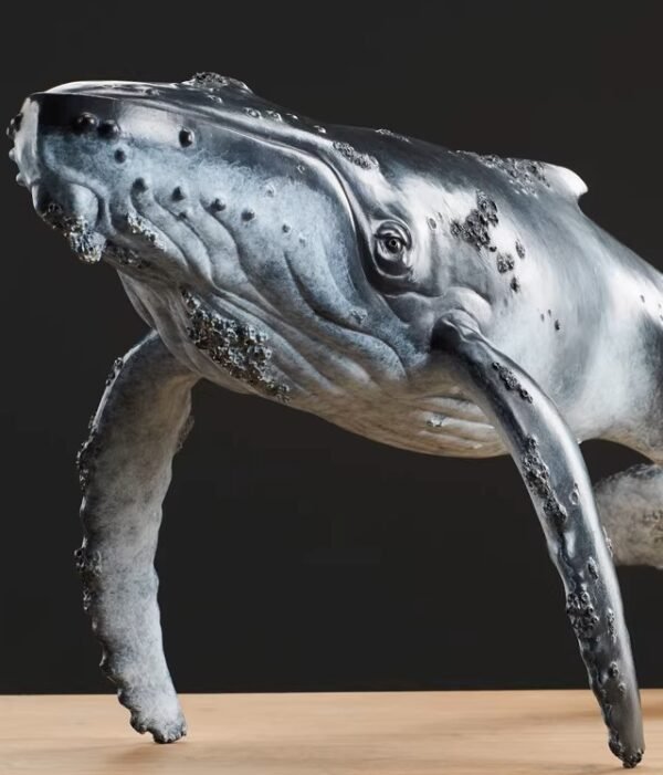 "Deep Blue" – Handcrafted Solid Bronze Humpback Whale Sculpture