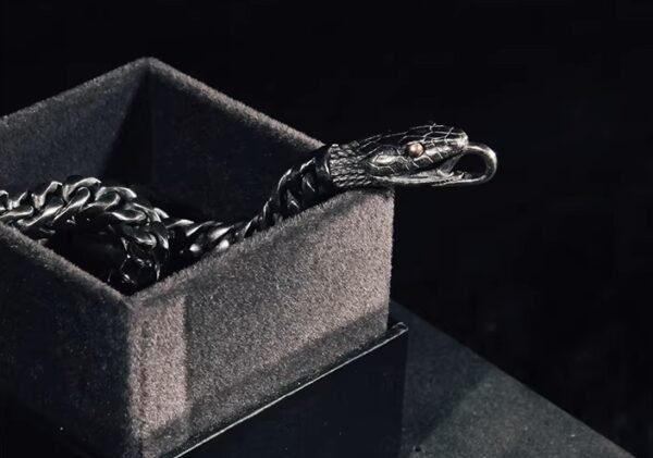 The Ouroboros Serpent Bracelet – Handcrafted 925 Sterling Silver & 18K Gold Infinity Cuff