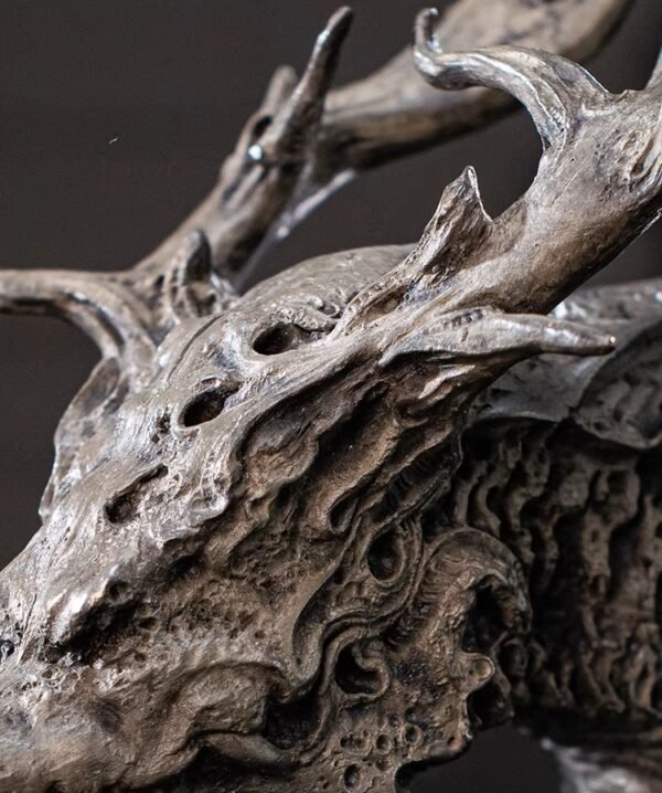 Seeking the Dragon – Handcrafted Silicon Bronze Dragon Skull Sculpture