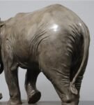 The Walking Elephant (Classic Gray) – Handcrafted Solid Bronze Sculpture