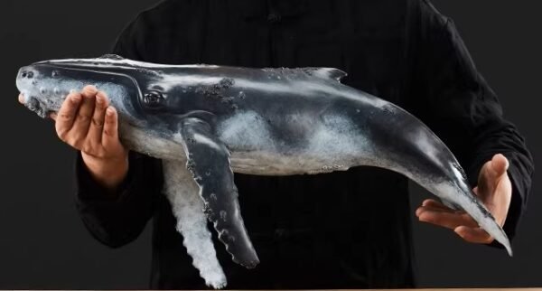 "Deep Blue" – Handcrafted Solid Bronze Humpback Whale Sculpture