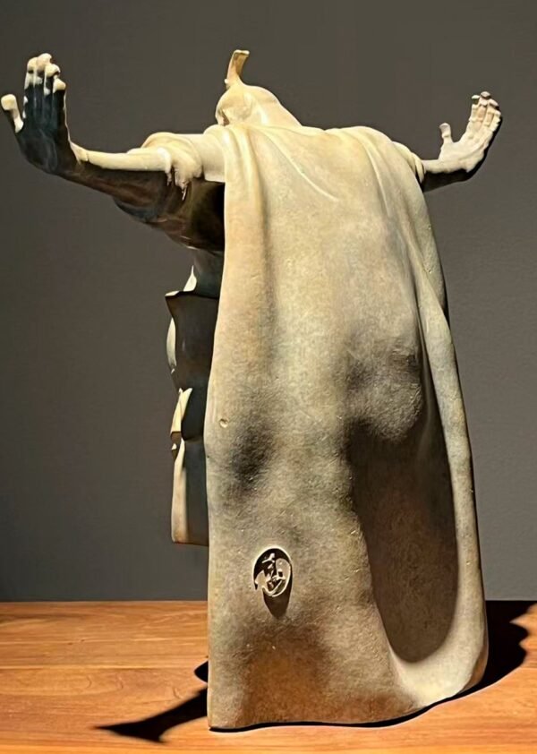 Cao Cao (曹操) – Handcrafted Solid Brass Sculpture, “The Weight of Destiny,” Historian, Poet & Strategist, Museum-Quality Casting