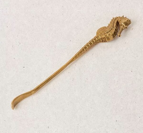 The Seahorse Ear Pick – Handcrafted Solid Brass Miniature Sculpture
