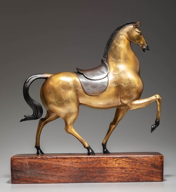 “Immediate Success” – Handcrafted Solid Brass Horse Sculpture, “Galloping to Greatness” ,Symbol of Speed & Career Advancement