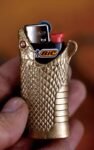 The Serpent Head Lighter Shell – Handcrafted Solid Brass or White Copper Case for BIC J5