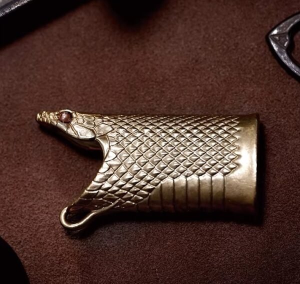 The Serpent Head Lighter Shell – Handcrafted Solid Brass or White Copper Case for BIC J5