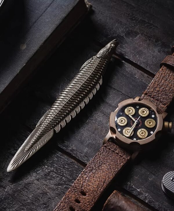 The Polypterus Tea Knife – Handcrafted Solid Brass or White Copper Cha Dao