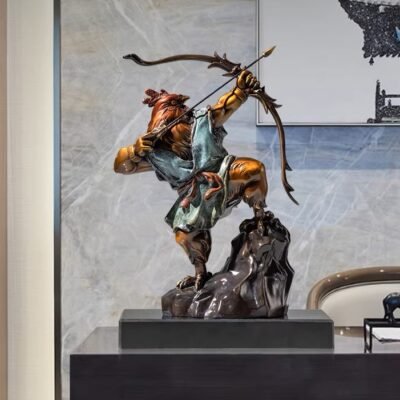 "A Great Start to Work" – Handcrafted Solid Brass Rooster Sculpture