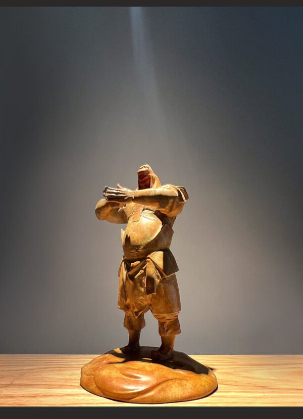 Guan Yu – The Warrior’s Bow, Handcrafted Solid Bronze Sculpture, “When the Sword Is Sheathed”